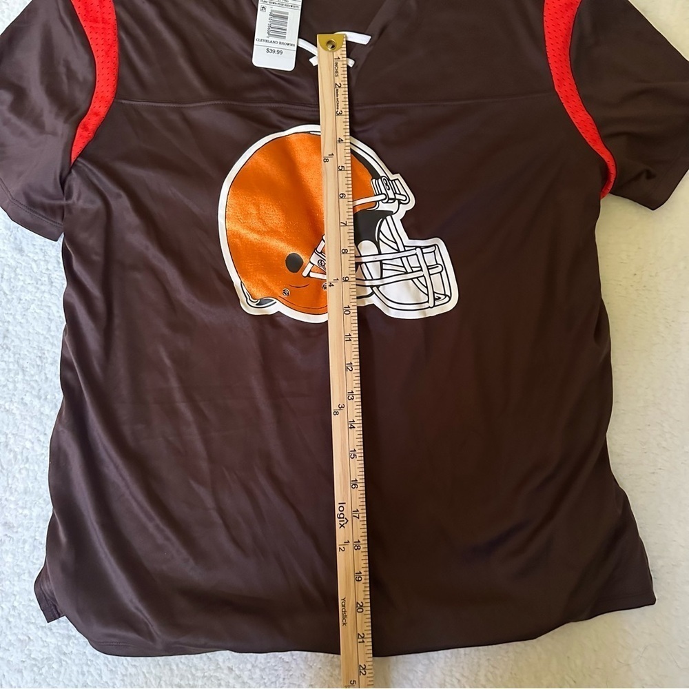 NWT NFL Cleveland Browns Women’s Jersey Top - Picture 4 of 6